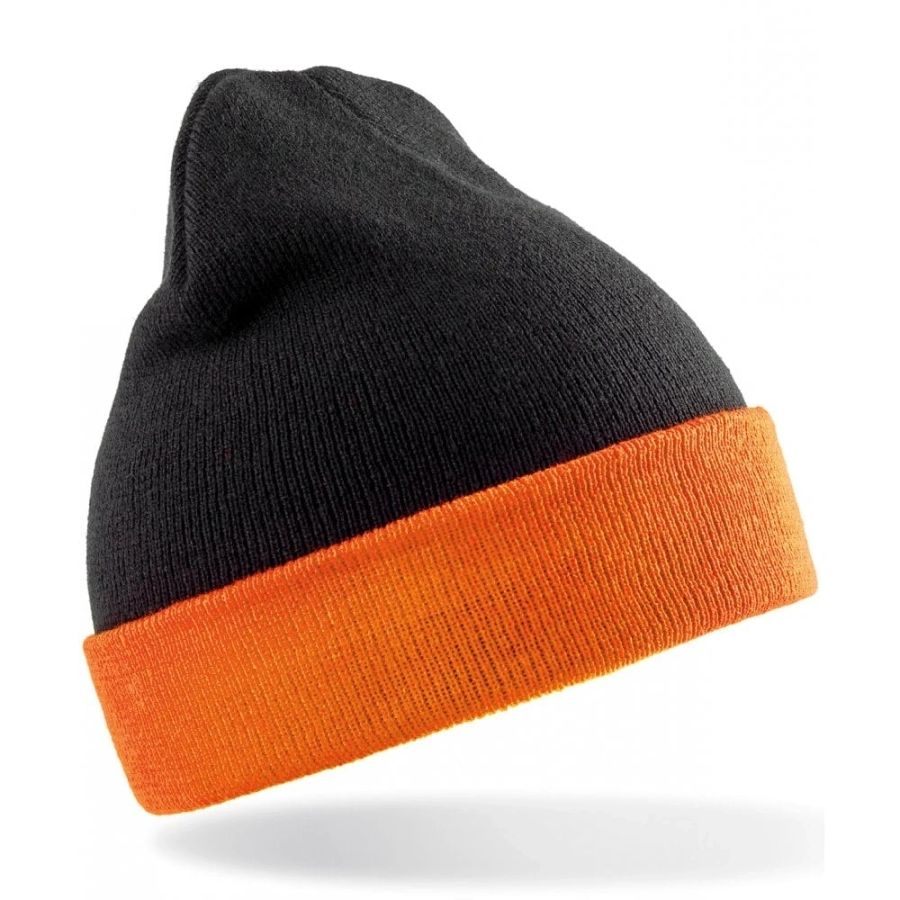 Black & Orange beanie hat