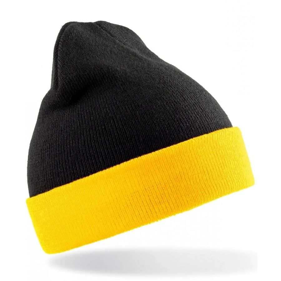 Black & Yellow beanie hat