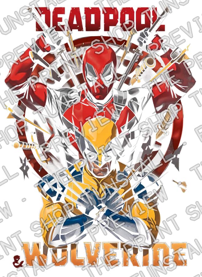 Preview of Deadpool And Wolverine Marvel Superhero PNG, Deadpool And Wolverine Movie PNG