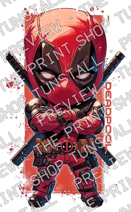 Preview of Cute Deadpool PNG, Superhero Deadpool PNG