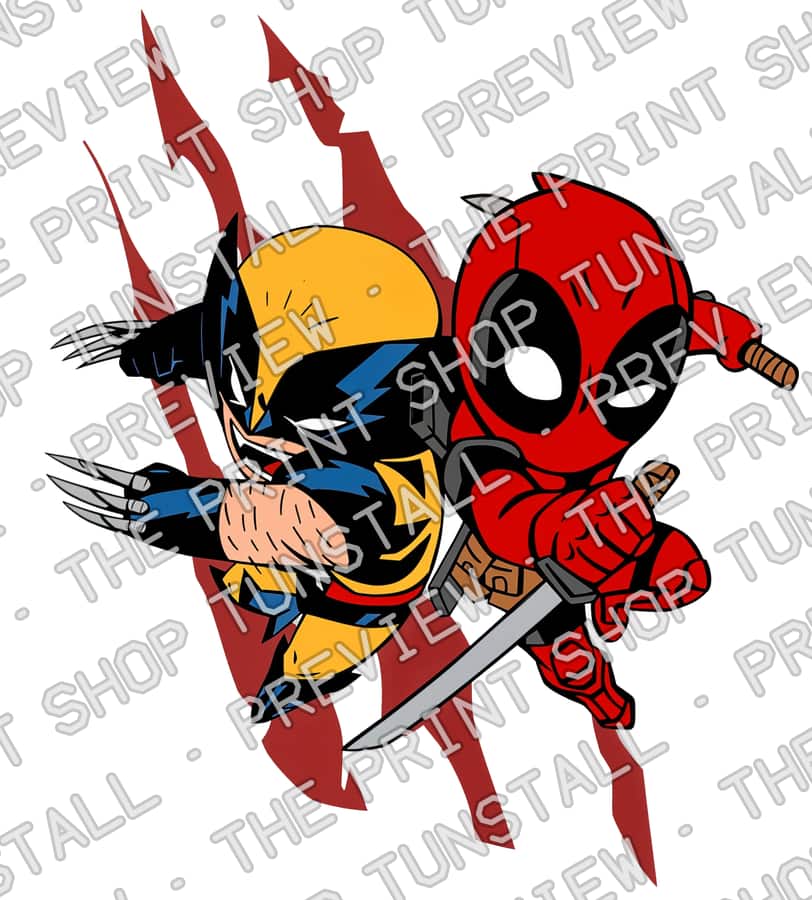 Preview of Wolverine And Deadpool PNG, Deadpool And Wolverine PNG, Avengers Superhero PNG