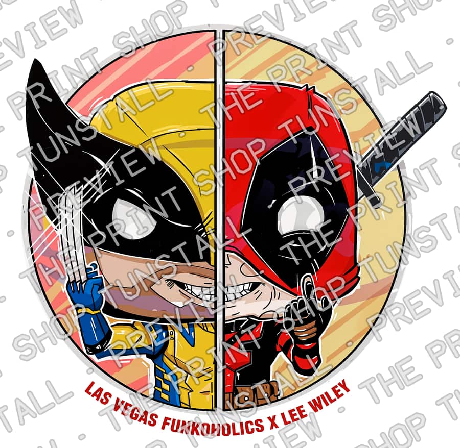 Preview of Deadpool Wolverine Las Vegas Funkoholics X Lee Wiley PNG, Deadpool Wolverine PNG