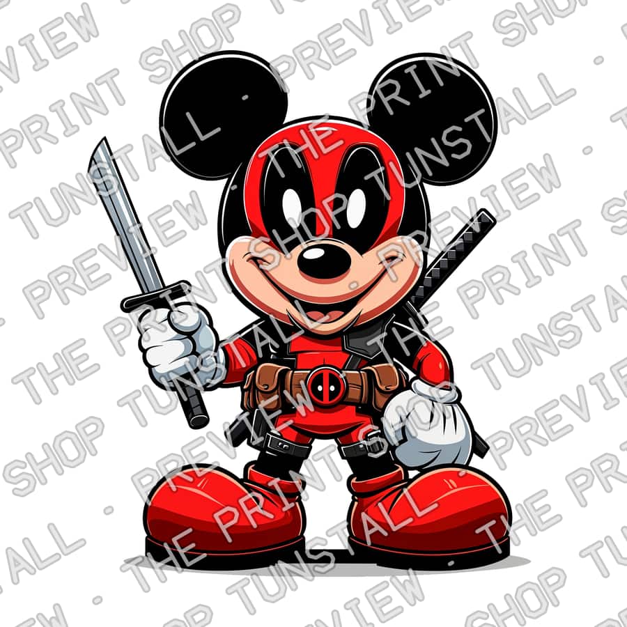 Preview of Mickey Deadpool PNG, Deadpool Mickey Mouse PNG