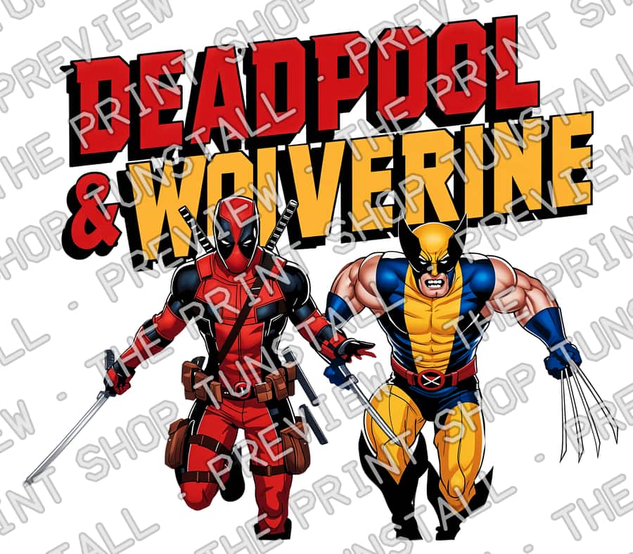 Preview of Deadpool And Wolverine PNG, Marvel Superhero Movie PNG