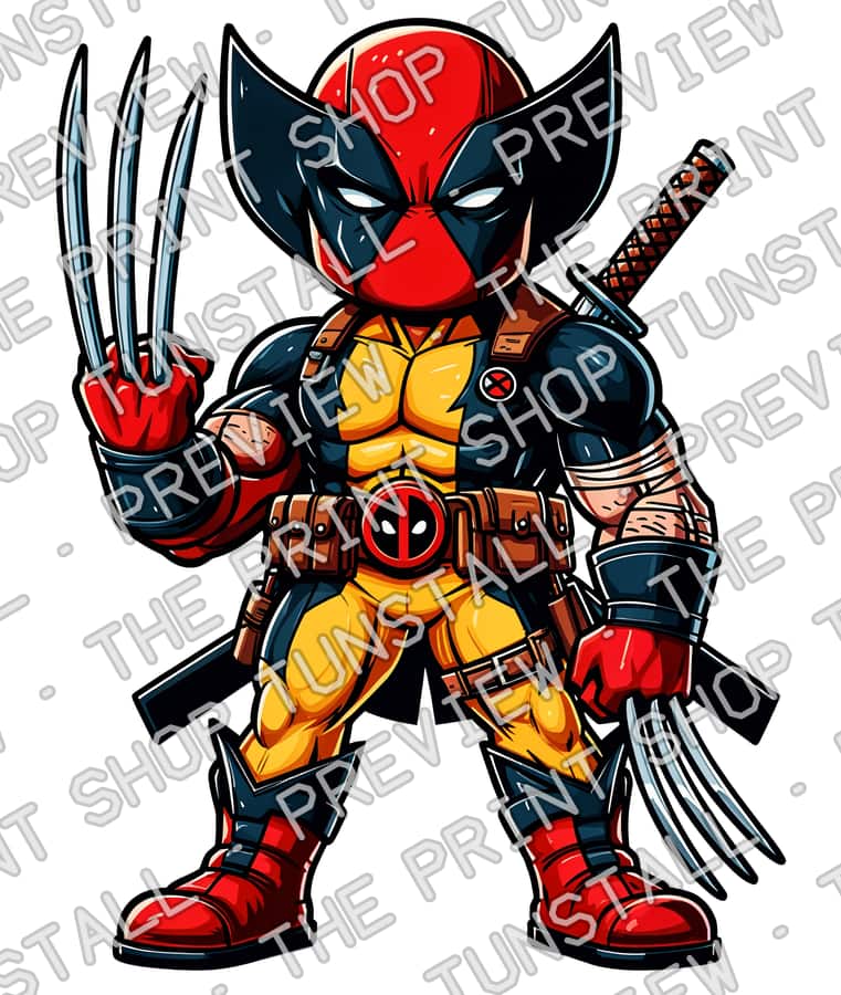 Preview of Deadpool X Wolverine PNG, Wolverine Deadpool PNG