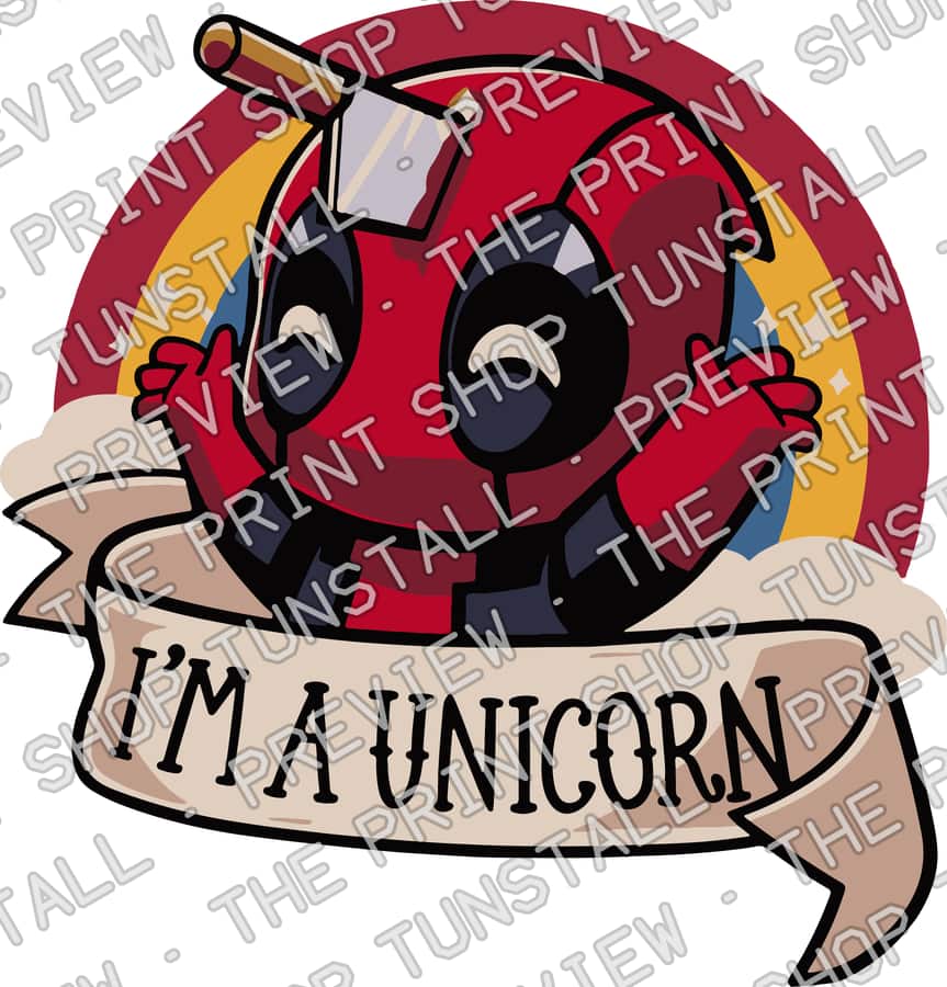 Preview of Deadpool Im A Unicorn SVG PNG, Cute Deadpool SVG PNG